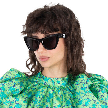 Off-White Off-White Edvard Dark Grey Cat Eye Ladies Sunglasses OERI045 1007 57