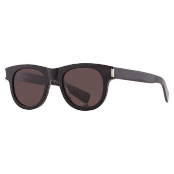 Saint Laurent Saint Laurent Black Oval Unisex Sunglasses SL 571 001 49