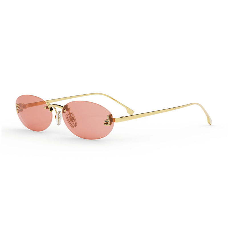 Fendi FE4075US 28Z Rose Gold/Pink with Silver Mirror 54mm