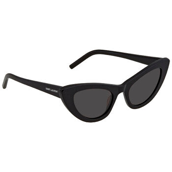 Saint Laurent Saint Laurent Grey Cat Eye Ladies Sunglasses SL 213 LILY 001 52