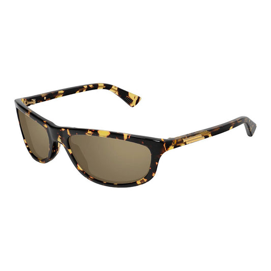 Bottega Veneta BV1327S 002 Shiny Spotted Havana/Brown with Bronze Mirror