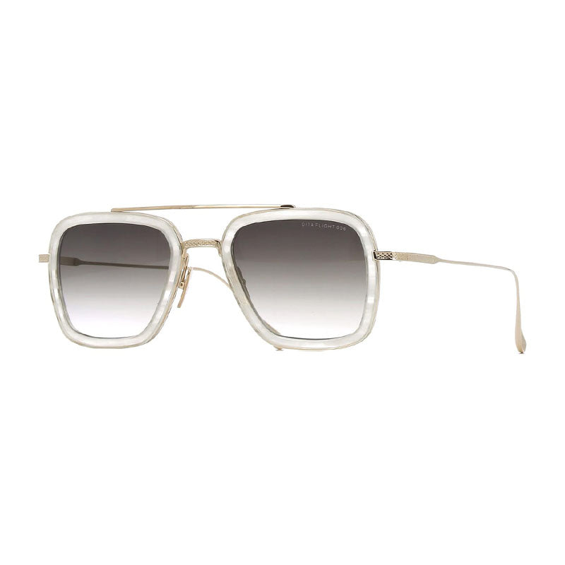 Dita FLIGHT-006-7806 V White Swirl and White Gold/Grey Gradient