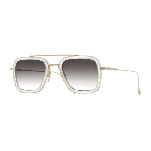 Dita FLIGHT-006-7806 V White Swirl and White Gold/Grey Gradient