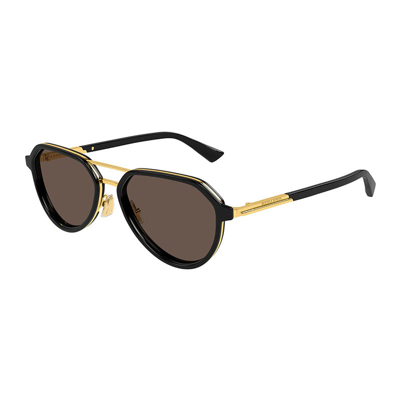 Bottega Veneta BV1373S 001 Shiny Black/Gold/Brown 55mm