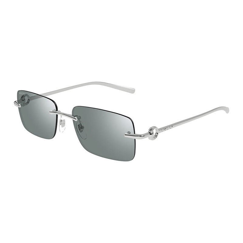 Gucci GG1703S 002 Silver/Green with Silver Mirror