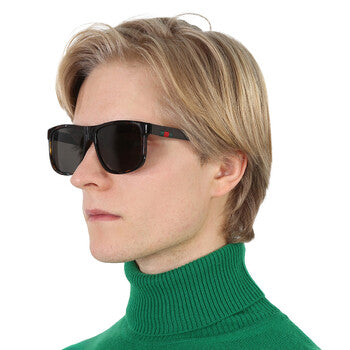 Gucci Gucci Polarized Grey Square Men's Sunglasses GG0010S 003 58