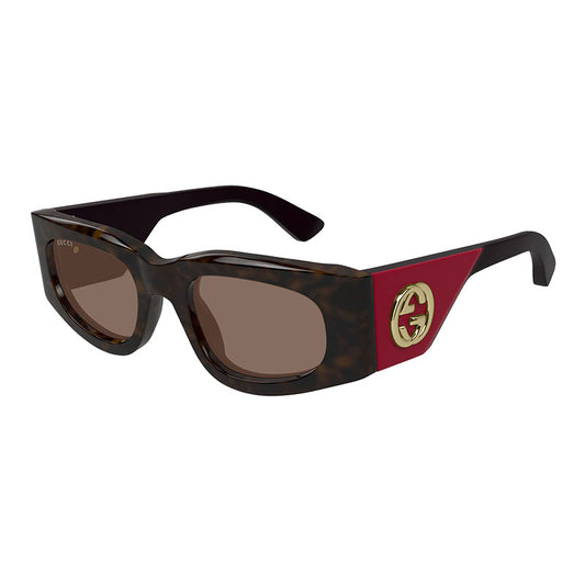 Gucci GG1664S 004 Dark Havana/Red/Brown