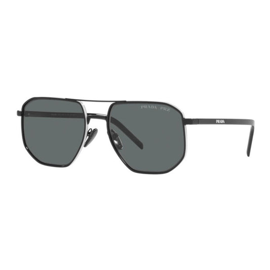 Prada PR59YS 1AB5Z1 Black/Polarized Dark Grey