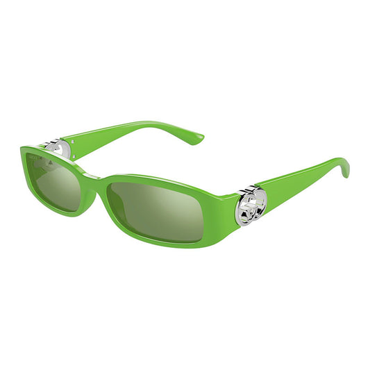Gucci GG1661S 005 Solid Vivid Green/Green Silver Mirror
