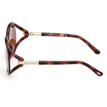 Tom Ford Tom Ford Melody Brown Oval Ladies Sunglasses FT1090 53E 59