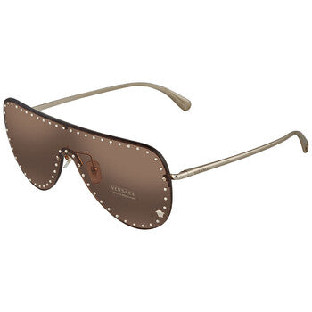 Versace Versace Dark Brown Shield Ladies Sunglasses VE2230B 125273 45
