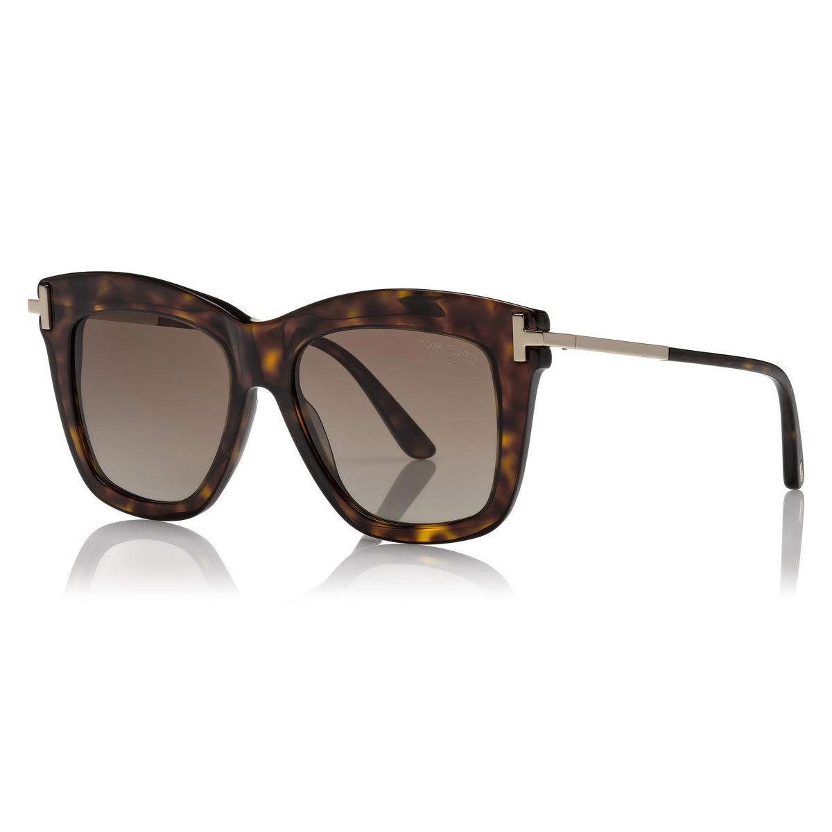Tom Ford FT0822 52H Shiny Dark Havana with Rose Gold/Polarized Brown 52mm