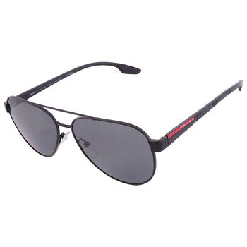 Prada Linea Rossa Prada Linea Rossa Polarized Grey Pilot Men's Sunglasses PS 54TS 1AB5Z1 58
