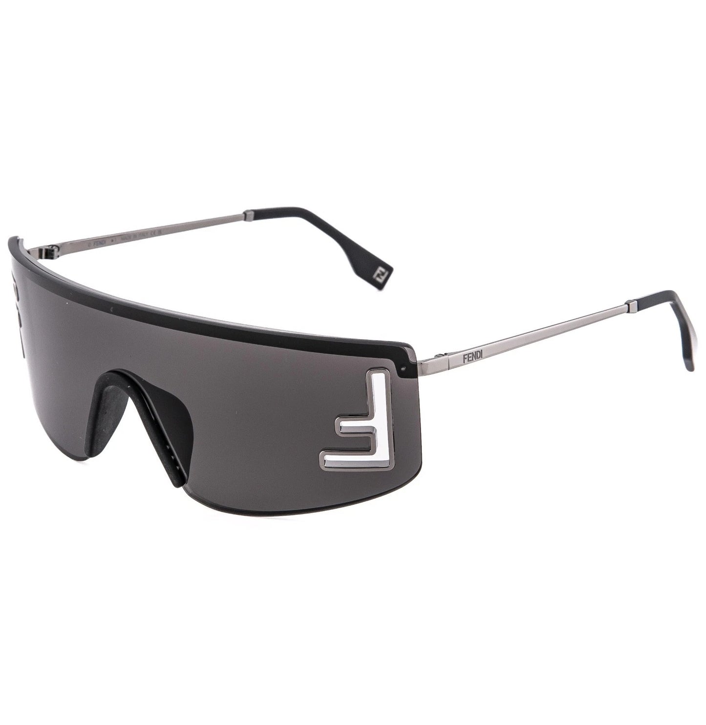 Fendi FENDI-FE40168U-14A-00 SHINY LIGHT RUTHENIUM / SMOKE 00MM FENDI SUNGLASSES