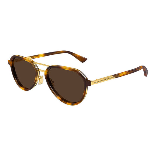 Bottega Veneta BV1373S 002 Havana/Gold/Brown