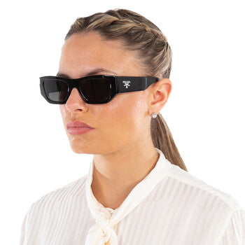 Prada Prada Dark Grey Rectangular Unisex Sunglasses PR A01S 16K08Z 53