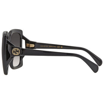 Gucci Gucci Grey Gradient Oversized Ladies Sunglasses GG0876S 001 60