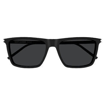 Saint Laurent Saint Laurent Dark Grey Rectangular Men's Sunglasses SL 668 001 56