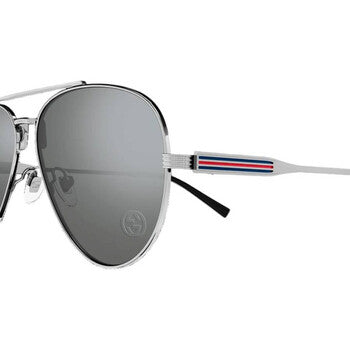 Gucci Gucci Silver Pilot Men's Sunglasses GG1874S 002 57