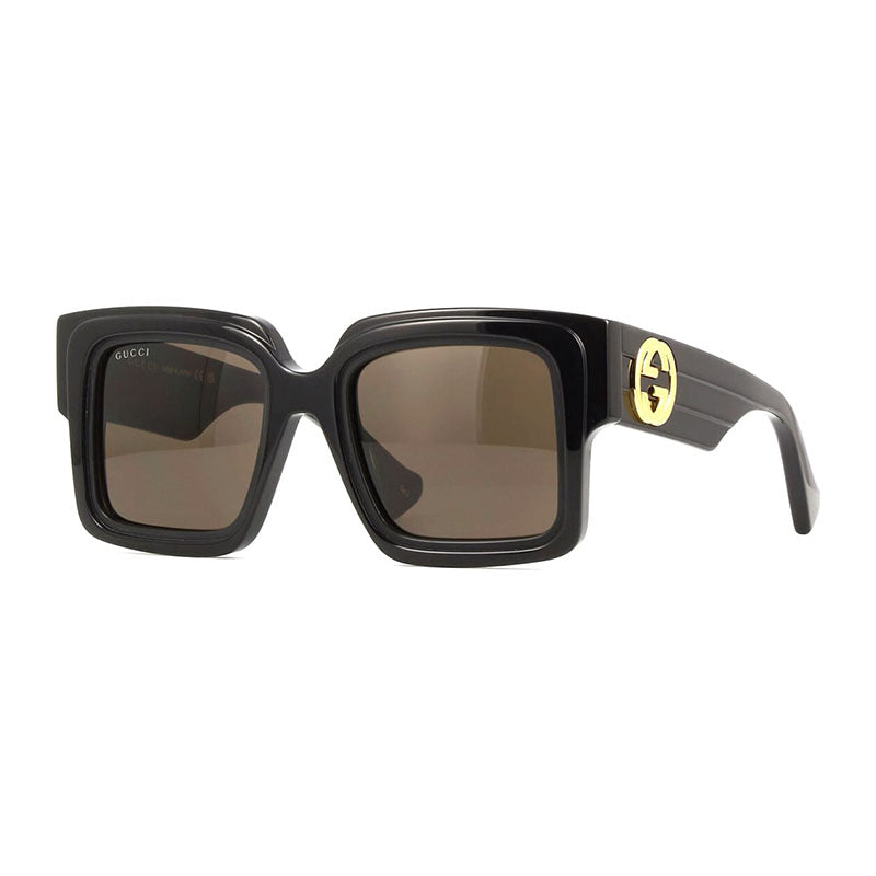 Gucci GG1307S 001 Shiny Black/Brown 51mm