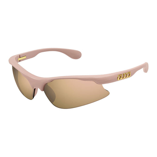 Gucci GG1774S 004 Shiny Cloud Rose/Brown Rose Gold Mirror