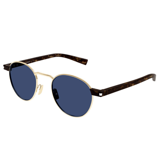 Saint Laurent SL707 004 Gold and Havana/Blue