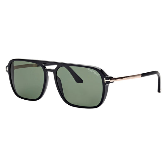 Tom Ford FT0910 01N Shiny Black with Shiny Rose Gold/Green 59mm