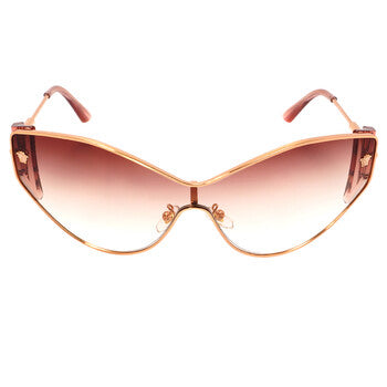 Versace Versace Clear Gradient Orange Gradient Brown Cat Eye Ladies Sunglasses VE2239 14120P 47