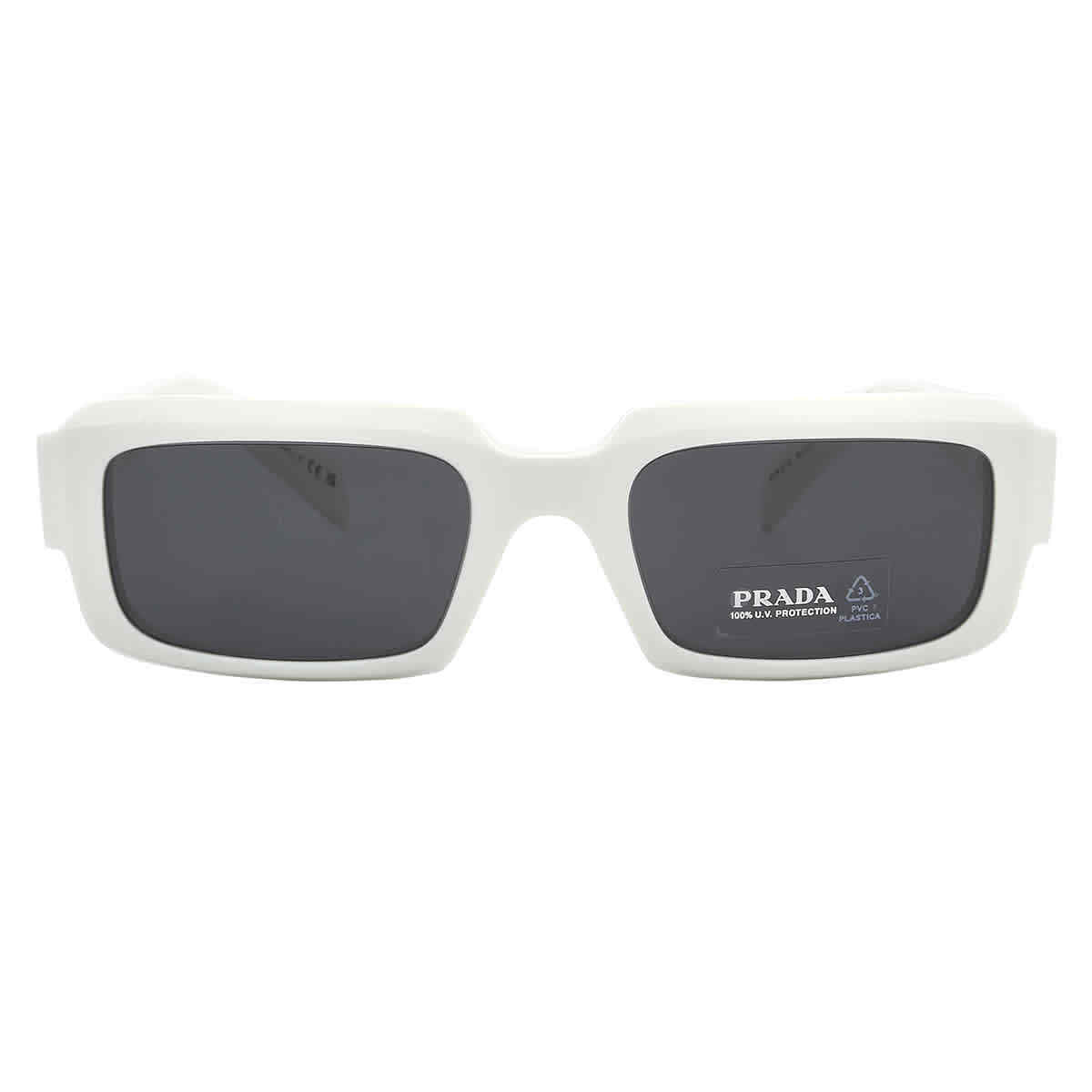 Prada PRADA-PR27ZS-17K08Z-54 WHITE / DARK GREY 54-21-145 PRADA SUNGLASSES