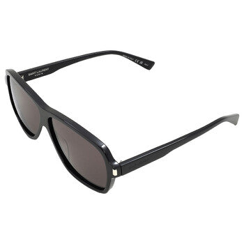 Saint Laurent Saint Laurent Dark Grey Square Men's Sunglasses SL 609 CAROLYN 001 62