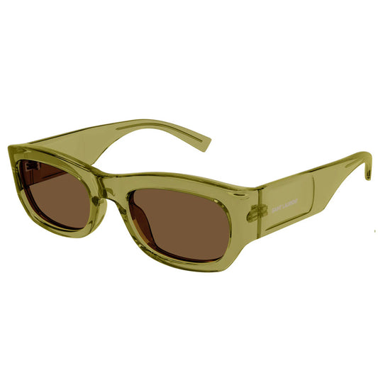 Saint Laurent SL713 004 Transparent Acid Green/Brown