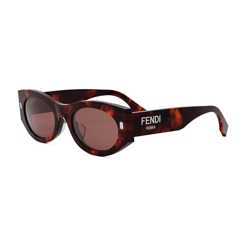 Fendi FE40125F 54S Shiny Red Havana/Bordeaux 53mm