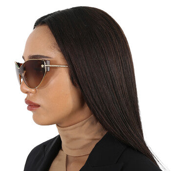 Versace Versace Brown Gradient Cat Eye Ladies Sunglasses VE2239 100213 47