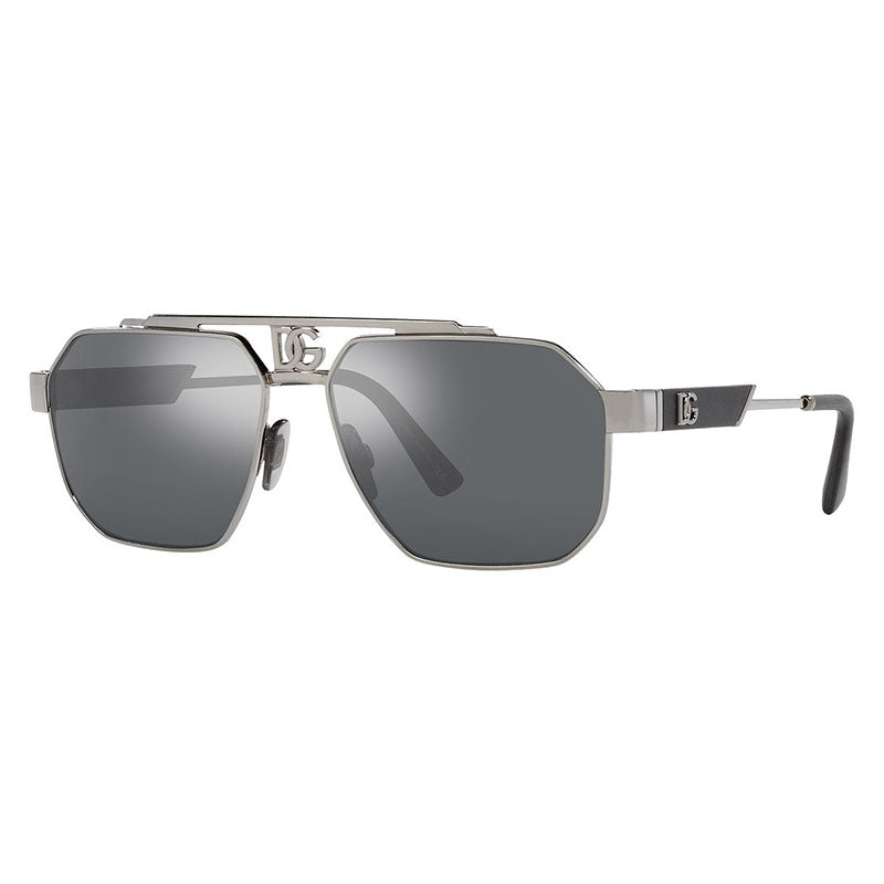 Dolce & Gabbana DG2294 04/6G Gunmetal/Light Grey Mirror Black 59mm