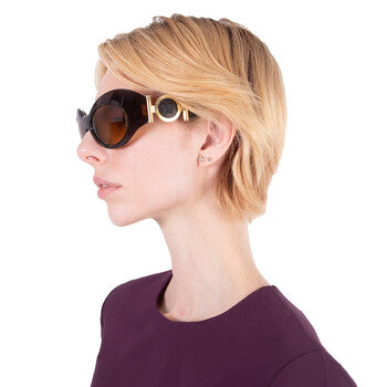 Versace Versace Yellow Gradient Brown Irregular Ladies Sunglasses VE4462 54462L 58