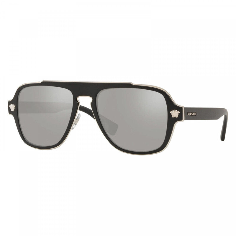 Versace VE2199 10006G Matte Black/Light Grey Mirror Silver 56mm