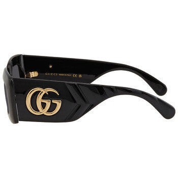 Gucci Gucci Gray Rectangular Ladies Sunglasses GG0811S 001 53