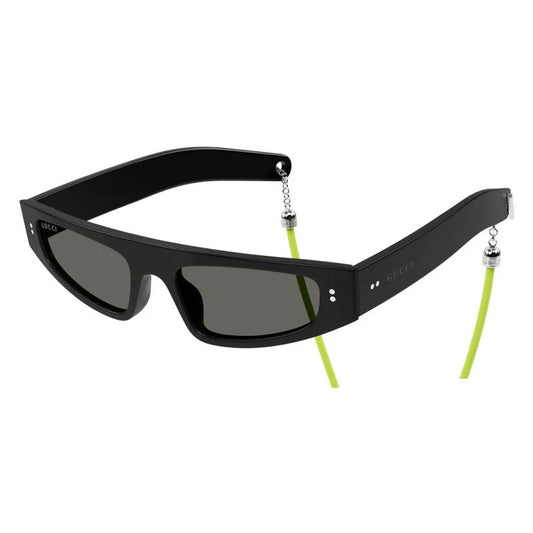 Gucci GG1634S 006 Black/Grey With Neon Yellow Cord