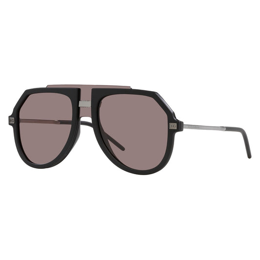 Dolce & Gabbana DG6195 25257N Matte Black Gunmetal/Purple Brown