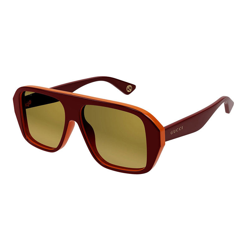 Gucci GG1615S 003 Red Orange/Ocher Gradient with Mirror Gold