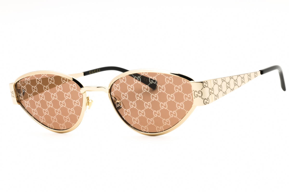 Gucci GG1853S 003 Gold/Brown Gold Logo 55mm