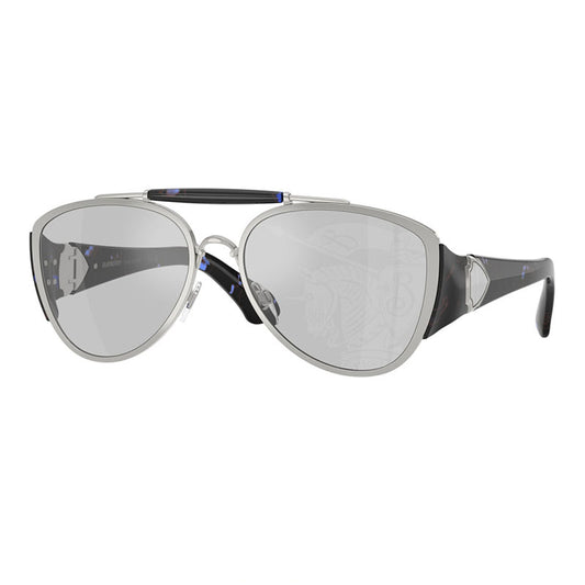 Burberry BE3161 100569 Silver/Blue Dark Havana/Light Grey Tampo Silver Mirror