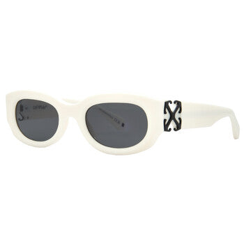 Off-White Off-White PALMER Dark Grey Oval Unisex Sunglasses OERI14E 0107 52