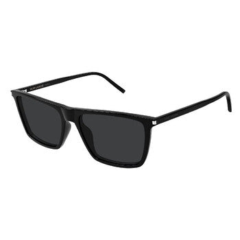 Saint Laurent Saint Laurent Dark Grey Rectangular Men's Sunglasses SL 668 001 56