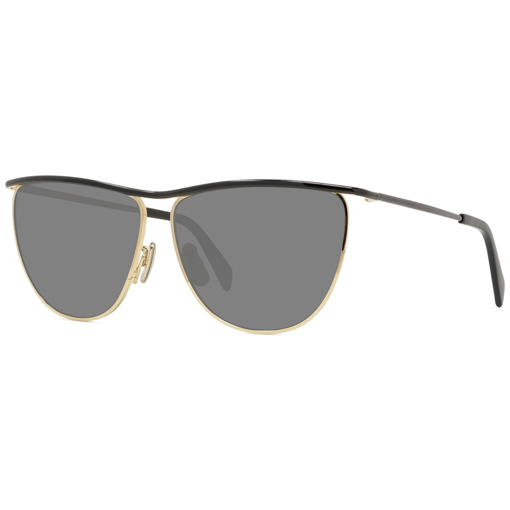 Celine CL40098U 01A Black/Gold/Smoke 60mm