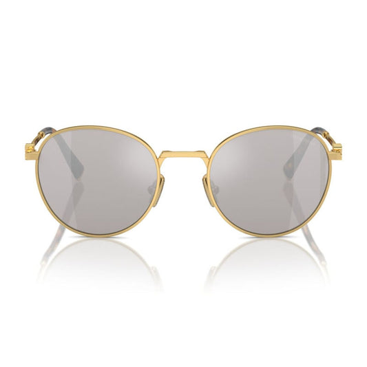 Miu Miu MU 55ZS 5AK07F Gold/Light Grey Silver Mirror