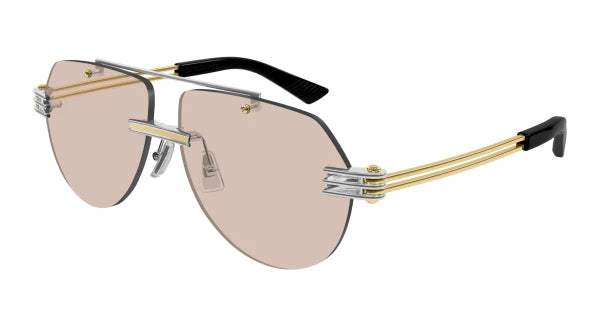 Bottega Veneta BV1342S Silver/GOLD 002
