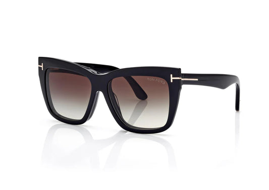 TOM FORD FT6069-B CLIP ON SQUARE SUNGLASSES IN BLACK