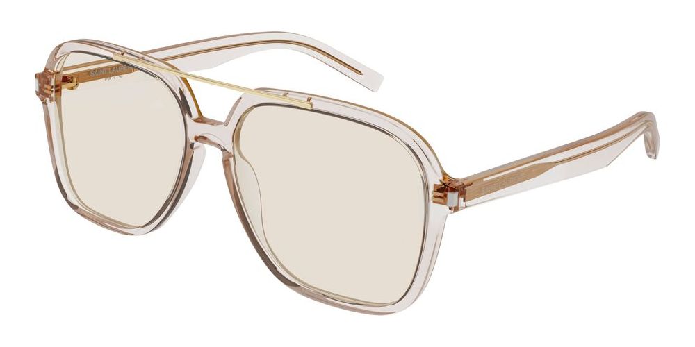 Saint Laurent SL 545 Color code: 002 LB (LIGHT BROWN/LIGHT YELLOW)