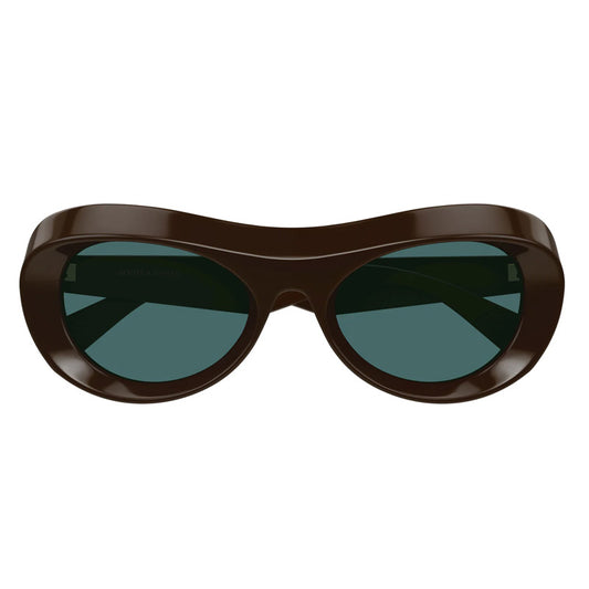 Bottega Veneta BV1284S 004 Fondant Brown/Teal 54mm